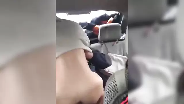 Porn in a car with an Asian woman